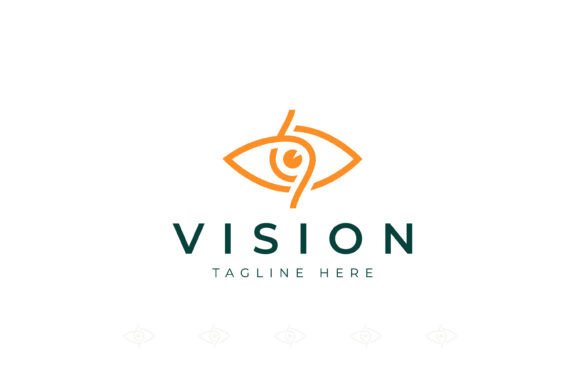 Abstract Eye or Vision Sign Symbol Logo: A Modern Graphic Design Asset