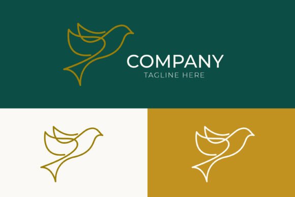 Abstract Illustration Bird Fly Logo for Modern Branding