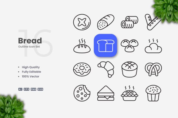 Bread Icons: Simple Graphics for Local Business Branding