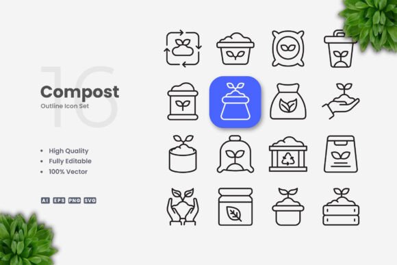 Compost Icons: A Simple Graphic Asset for Digital Sellers