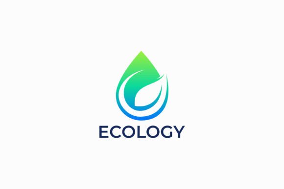 Ecology Water and Leaf Logo Nature Fresh Graphics