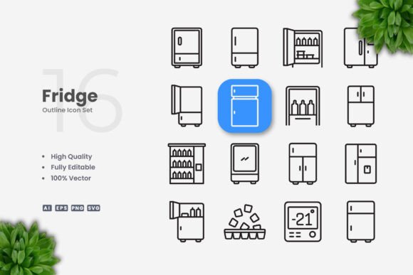 Fridge Icons – Simple Graphics for Local Business Branding