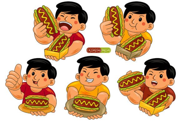 Man Eating Hotdog Vector Pack 02 Review