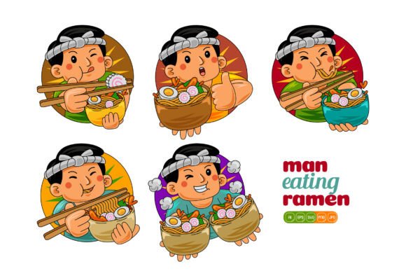 Man Eating Ramen Vector Pack 02 Review