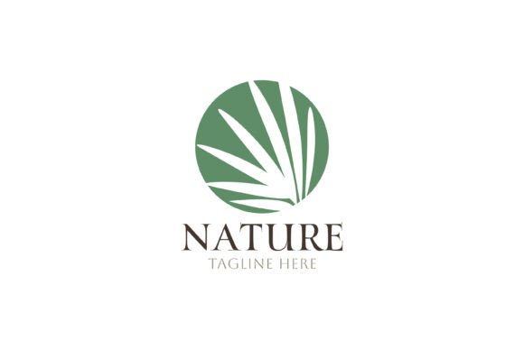 Nature Tropical Leaf Silhouette Logo - A Versatile Graphic Design Asset