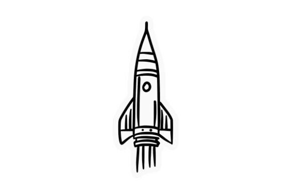 Space Ship Rocket Graphic for Blog and Web Design