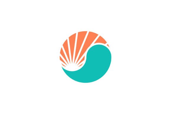 Sunset Ocean Logo Minimalist Modern Graphics