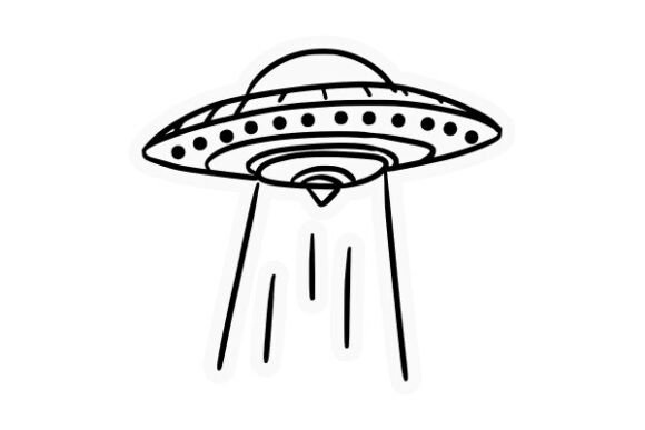 UFO Drawing: A Versatile Graphic for Creative Sellers