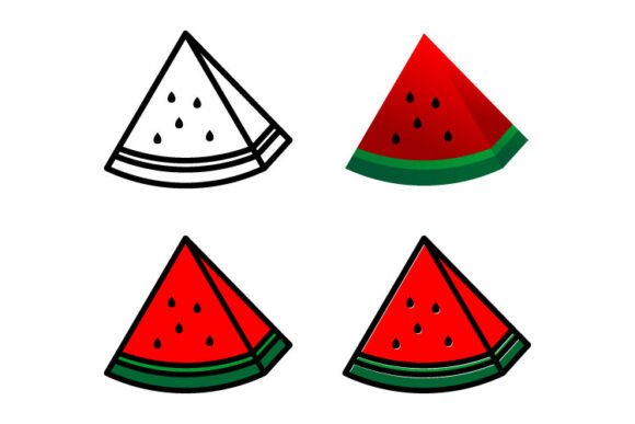 Watermelon Slice Vector Set for Creative Projects